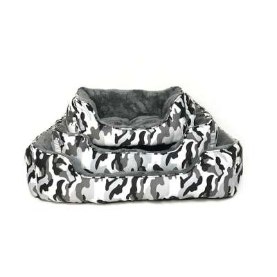 New Arrival Eco-friendly Square Different Size Camouflage Luxury Elevated Bed Soft Dog Bed