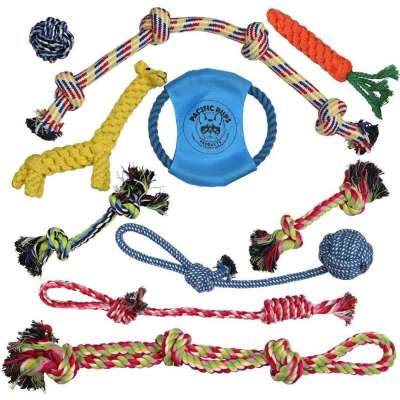 Squeaky Interactive Dog Toys Dog Toy Latex Dog Rope Toy Set